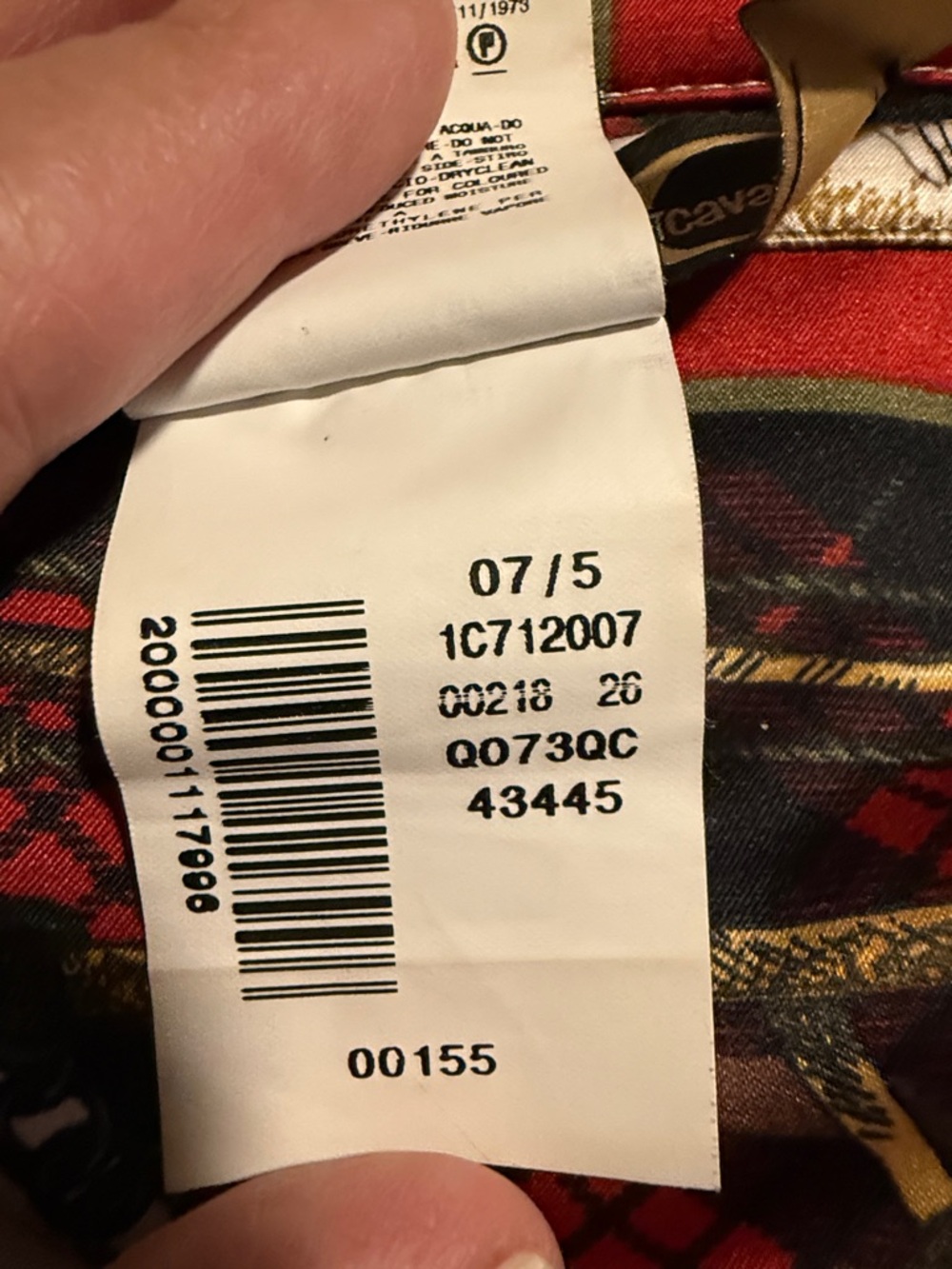 Just Cavalli Ivory Skirt with Red & Gold Print - Picture 4 of 4